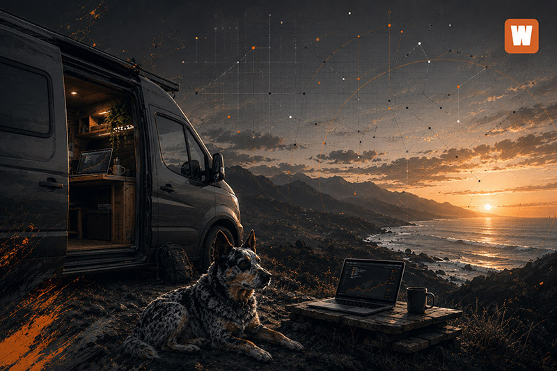 Camper, Bike und Cooper — das Büro ohne Adresse
